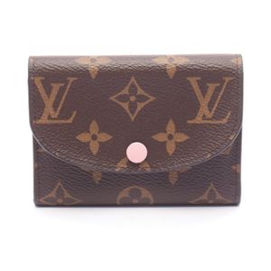 [Used] Louis LOUIS VUITTON Coin Case Portemonnaie Rosalie Monogram Rose Ballerine M62361 Rose Ballerine Leather Portemonnaie Rosalie Women's