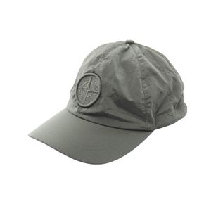 [중고] STONE ISLAND 캡 로고 자수 그린 나일론 캡 유니섹스 미사용