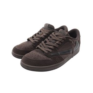 [Used] Nike Air Jordan 1 Low OG SP DM7866-202 Sneakers, Dark Braun Suede, Men's, Used B