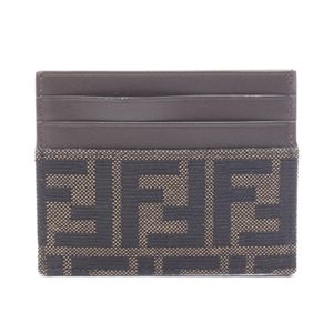 【二手】Fendi FENDI卡包 FF 提花 7M0164B16FF14YN 帆布皮革卡包 男士 全新