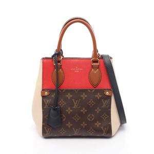 [Used] Louis LOUIS VUITTON Fold Tote PM Monogram Cerise Crème Noir 2WAY Tote Bag M45389 Cerise/Crème/Noir PVC Coated Canvas