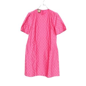 【二手】Gucci GUCCI GG圖案短袖絲質洋裝 女款