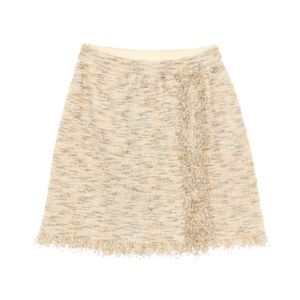 [Used] Chanel CHANEL Skirt Fringe Knit P58139K07617 Beige/Gold Tone Other Skirt Women's Used A