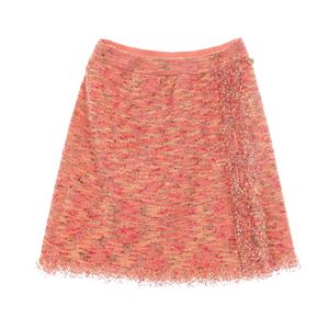[Used] Chanel CHANEL Skirt Fringe Knit P58139K07617 Pink Other Skirt Women's Used A