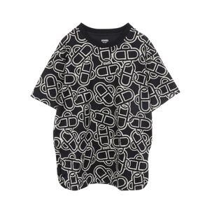 [Used] Hermes HERMES Short-Sleeve T-Shirt Maxi Maillon Equestre 6H4625DG Black Cotton T-Shirt Women's Unused