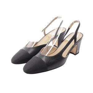[Used] Chanel CHANEL Pumps Coco Mark Slingback G31318 Leather Pumps Women's Used A