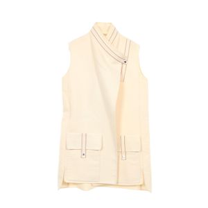[Used] Hermes HERMES Vest, Sellier Button, Long, Size 36, Cashmere, Long Vest, Women's, Used A
