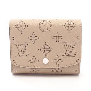 [Used] Louis Vuitton LOUIS VUITTON Bi-fold Wallet Portefeuille Iris Compact Mahina Galet M62542 Galet Leather Portefeuille Iris Compact Women's