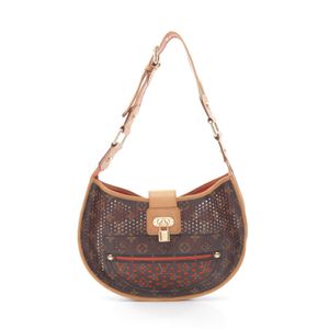 [Used] Louis Vuitton LOUIS VUITTON Shoulder Bag Demi Lune Monogram Perfo M95178 Orange PVC Coated Canvas Leather Demi Lune