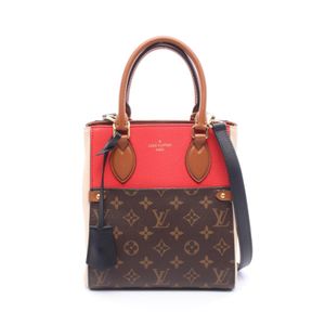 [Used] Louis LOUIS VUITTON Fold Tote PM Monogram Cerise Crème Noir 2WAY Tote Bag M45389 Cerise/Crème/Noir PVC Coated Canvas