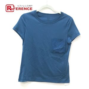 HERMES Apparel Tops Short-Sleeved T-Shirt with Embroidered Pocket