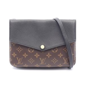 [Used] Louis LOUIS VUITTON Twice Shoulder Bag M50185 Noir PVC Coated Canvas Leather Twice Women's Used A