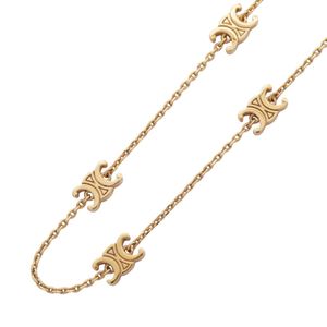 [Used] Celine CELINE Necklace, Gold GP (Gold Plated), Women's, Used A