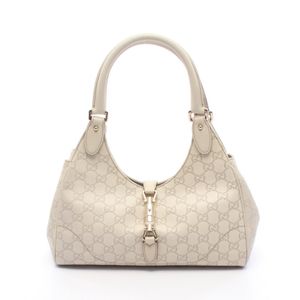 【二手】Gucci 古驰 单肩包/斜挎包 New Jackie Guccissima 145819 米白色 皮革 Guccissima New Jackie 手提包 女士 Used A