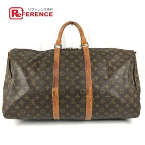 LOUIS VUITTON VI873 Monogram Keepall Bandoulière 55 Boston Bag