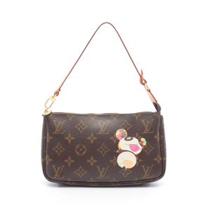 【二手】路易威登LOUIS VUITTON手提包LOUIS VUITTON x Takashi Murakami Pochette Accessoires Monogram Panda M51981 PVC塗層帆布皮革
