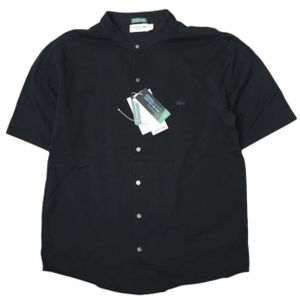 LACOSTE x EDIFICE 24SS 별주 밴드 칼라 풀 오픈 폴로 셔츠 CH100MJ / 24071310302420 FR 40/US M BLACK 반팔 상의【중고】【LACOSTE × EDIFICE】