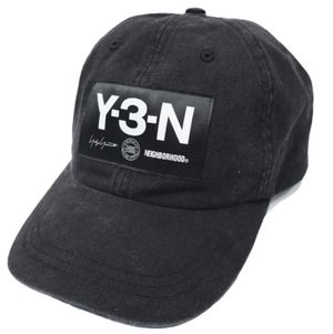 Y-3 x NEIGHBORHOOD 25AW 별주 NBHD CAP 박스 로고 베이스볼 캡 KA0609 OSFM Black 6패널 모자(기타)【중고】【Y-3 × NEIGHBORHOOD】