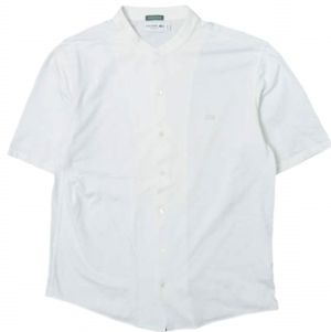 LACOSTE x EDIFICE 24SS 별주 밴드 칼라 풀 오픈 폴로 셔츠 CH100MJ / 24071310302420 FR 40/US M WHITE 반팔 상의【중고】【LACOSTE × EDIFICE】