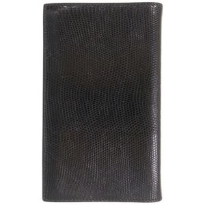 美品 エルメス アジェンダ カバー リザード ブラック シルバー金具 □O刻印(2011年製) 手帳カバー 黒 1498【中古】HERMES メンズ