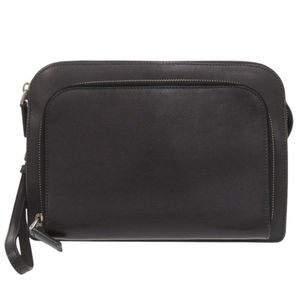 プラダ VR0051 レザー ブラック クラッチバッグ セカンドバッグ 黒 1507【中古】PRADA メンズ