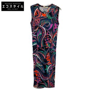 Emilio Pucci 61RG46 多色真絲混紡無袖連身裙，38 碼 [二手]
