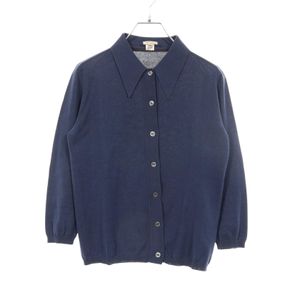 [Used] Hermes HERMES Cardigan with Collar, Knit Cotton, Women's, Used B