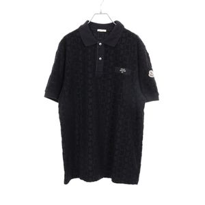 [Used] MONCLER Polo Shirt, Pile Monogram Cotton Polo Shirt, Men's, Used A