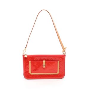 [Used] Louis LOUIS VUITTON Square Shoulder Bag, Monogram Vernis Rouge M91295, Rouge Leather, Women's