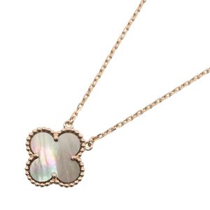 【중고】 Van Cleef & Arpels 목걸이 빈티지 알함브라 그레이 마더 오브 펄 목걸이 ARP4KK00 목둘레 37.5/42cm K18PG (핑크 골드)