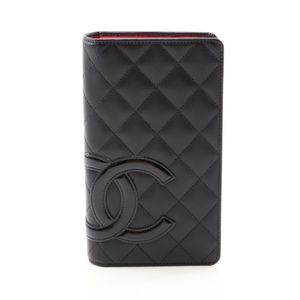 【二手】香奈兒 (Chanel) CHANEL 雙折長款錢包 Cambon 系列 A26717 黑色/黑色琺瑯漆皮 Cambon 拉鍊長款錢包 女士二手 A
