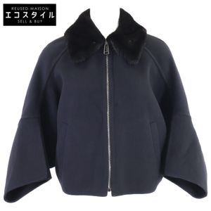 Fendi [國內授權經銷商] FJ6927 貂毛顏色羊毛短外套 38碼 [二手]
