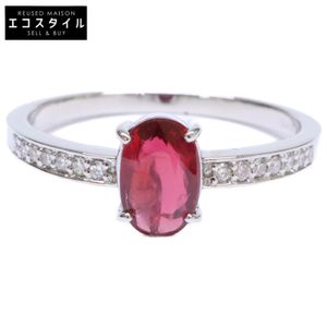 QVC Like New Pt950 Pigeon Blood Unheated Ruby 1.00ct Diamond D0.10ct [Used]