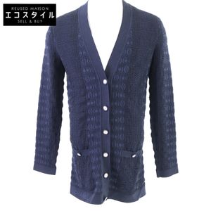 香奈兒 [成色極佳/國內正品] P60484K46731 Coco Mark 連結 Coco Logo 提花長款針織開襟衫 36碼 [二手]