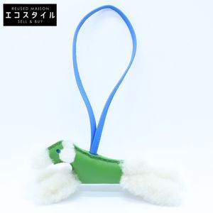 Hermes สภาพเหมือนใหม่ ประทับตรา G รุ่น H083349CACC วัสดุ Agneau Milo/Mouton พวงกุญแจ Buddy Charm รูปสุนัขฟ็อกซ์เทอร์เรีย 【สินค้ามือสอง】