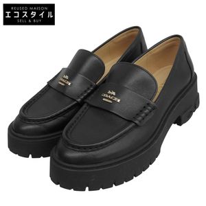 COACH 가죽 루시 로퍼 여성용 블랙 6 CM587 6 [중고]