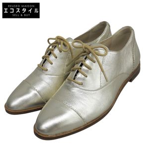 COLE HAAN 더 고투 아덴 옥스퍼드 가죽 슈즈 여성용 골드 W20351 7.5 [중고]