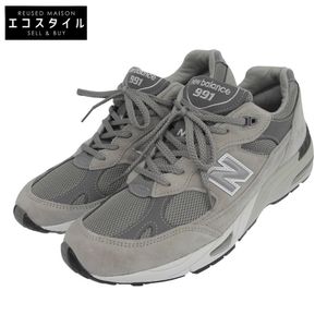 New Balance 신품급 스웨이드 스니커즈 슈즈 남성용 그레이 27cm M991GL 9(US) [중고]