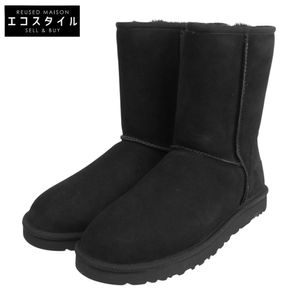UGG 신품과 다름없는 클래식 쇼트 부츠 남성용 블랙 9 5800 9【중고】