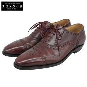 스코치 그레인(SCOTCH GRAIN) 미사용급 970 모데나 세미 브로그 스트레이트 팁 슈즈 남성용 보르도 26cm [중고]