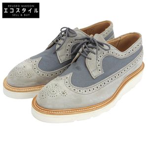 Engineered Garments 신품 수준 스웨이드 Two Tone Derby Brogue 슈즈 남성용 그레이 8.5 8.5【중고】