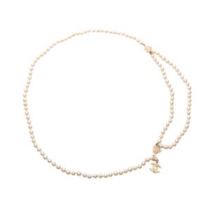 [Used] Chanel CHANEL Belt Coco Mark Heart Chain Other Pearl Chain Belt Women's Used B