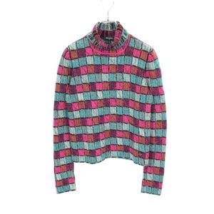 [Used] Chanel CHANEL Knit Coco Mark All-over Pattern Turtleneck P59231K07769 Multi Wool Turtleneck Knit Women's Used A