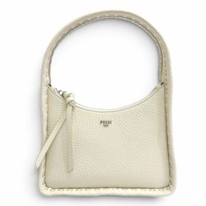 成色極佳 △ FENDI 8BS094 Selleria 小號 Fendessence 皮革單肩包 象牙色 義大利製 女士款 附防塵袋