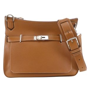 กระเป๋าสะพายไหล่ Hermes Jypsiere 34 หนัง Togo สี Gold ปี 2011 น้ำตาล □O สะพายเฉียง, สะพายไหล่, ขนาด A5 พร้อมตัวล็อกเข็มขัด สำหรับสตรี【มือสอง】