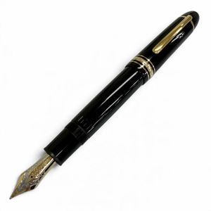 極美品□MONTBLANC モンブラン マイスターシュテュック 149 キャップ式 ペン先18K Bニブ 万年筆 ブラック ゴールド ドイツ製 メンズ