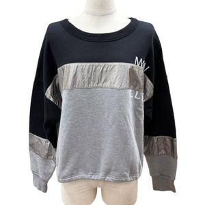 Excellent condition ▲ MONCLER F20938G73610 Cotton Drawstring Sweatshirt, Black/Gray, Size XS, Made in Turkey, Authentic, Women's