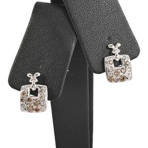 【中古】カシケイKASHIKEY ピアス メランジェ K18ホワイトゴールド