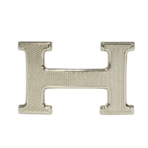 中古 HERMES エルメス Hギヨシェ バックル 32MM ギロッシュ 幾何学模様 Hマーク パラジウム Hベルト メタル シルバー ベルト用