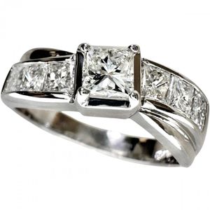 Size 11.5, Diamond 1.00ct Ring, Pt900 Platinum, 5.8g, Women's [Used]